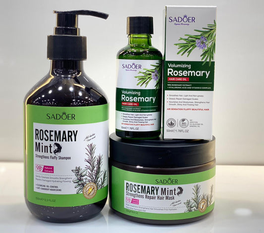 Rosemary Mint Shampoo, Hair mask & oil